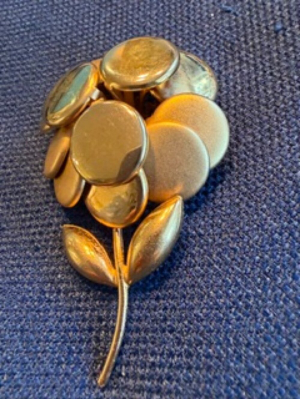 Vintage Gold-toned Flower Brooch